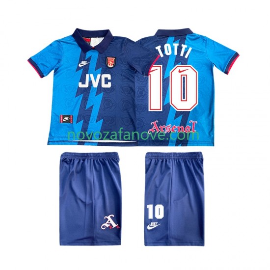 Nogometni Dres Arsenal TOTTI 10 1995 1996 Retro Dječji Gostujući Kratkih Rukava