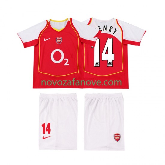 Nogometni Dres Arsenal Thierry Henry 14 2005 Retro Dječji Domaći 2004 Kratkih Rukava