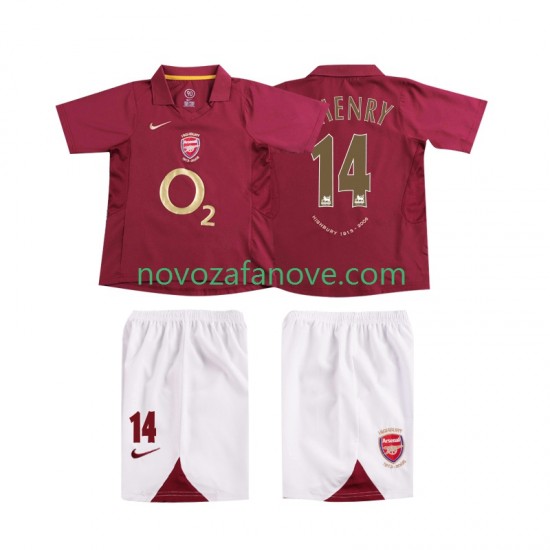 Nogometni Dres Arsenal Thierry Henry 14 2005 Retro Dječji Domaći 2006 Kratkih Rukava