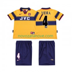Nogometni Dres Arsenal VIEIRA 4 1997 Retro Dječji Gostujući 1999 Kratkih Rukava