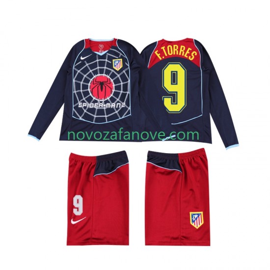 Nogometni Dres Atlético Madrid F TORRES 9 2005 Retro Dječji Gostujući 2004 Dugim Rukavima