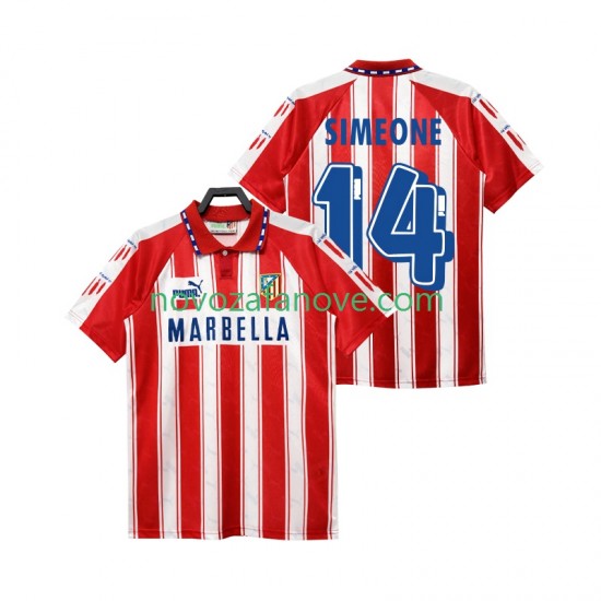 Nogometni Dres Atlético Madrid SIMEONE 14 1995 Retro Muški Domaći 1994 Kratkih Rukava