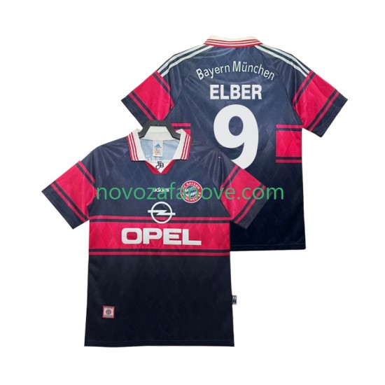 Nogometni Dres FC Bayern München Elber 9 1997 Retro Muški Domaći 1999 Kratkih Rukava