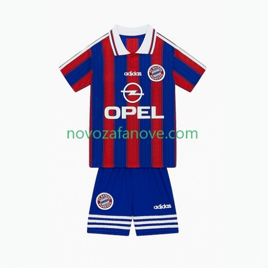 Nogometni Dres FC Bayern München 1995 1997 Retro Dječji Domaći Kratkih Rukava