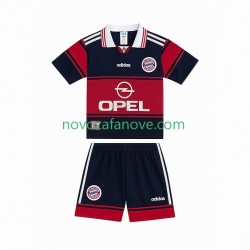 Nogometni Dres FC Bayern München 1997 Retro Dječji Domaći 1999 Kratkih Rukava