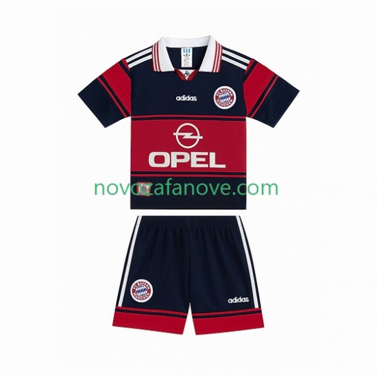 Nogometni Dres FC Bayern München 1997 Retro Dječji Domaći 1999 Kratkih Rukava