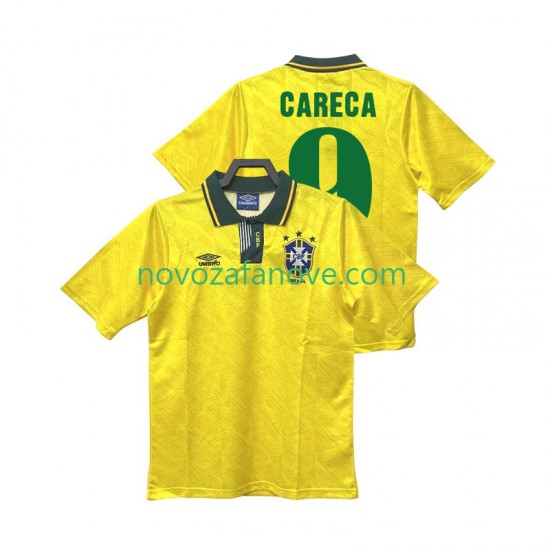 Nogometni Dres Brazil CARECA 9 1991 1993 Retro Muški Domaći Kratkih Rukava