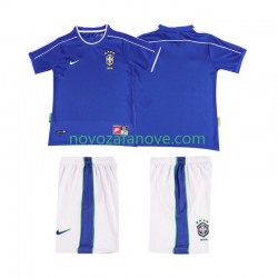 Nogometni Dres Brazil Retro Dječji Gostujući 1998 Kratkih Rukava