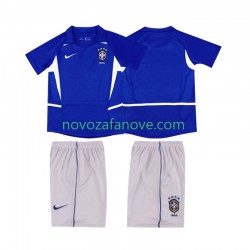 Nogometni Dres Brazil Retro Dječji Gostujući 2002 Kratkih Rukava