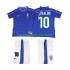 Nogometni Dres Brazil RIVALDO 10 Retro Dječji Gostujući 1998 Kratkih Rukava