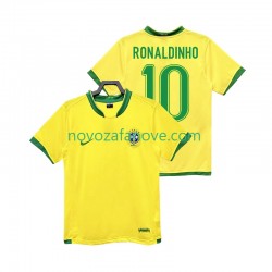 Nogometni Dres Brazil RONALDINHO 10 Retro Muški Domaći 2006 Kratkih Rukava