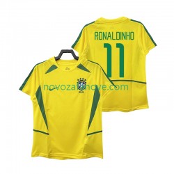Nogometni Dres Brazil RONALDINHO 11 Retro Muški Domaći 2002 Kratkih Rukava