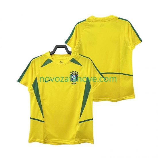 Nogometni Dres Brazil Retro Muški Domaći 2002 Kratkih Rukava