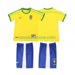 Nogometni Dres Brazil Retro Dječji Domaći 1998 Kratkih Rukava