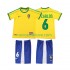 Nogometni Dres Brazil Roberto Carlos 6 Retro Dječji Domaći 1998 Kratkih Rukava