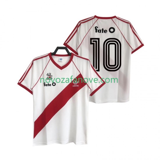 Nogometni Dres CA River Plate 10 1986 Retro Muški Domaći Kratkih Rukava