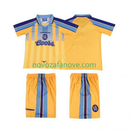 Nogometni Dres Chelsea 1995 1997 Retro Dječji Gostujući Kratkih Rukava