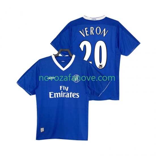 Nogometni Dres Chelsea VERON 20 2003 2005 Retro Muški Domaći Kratkih Rukava