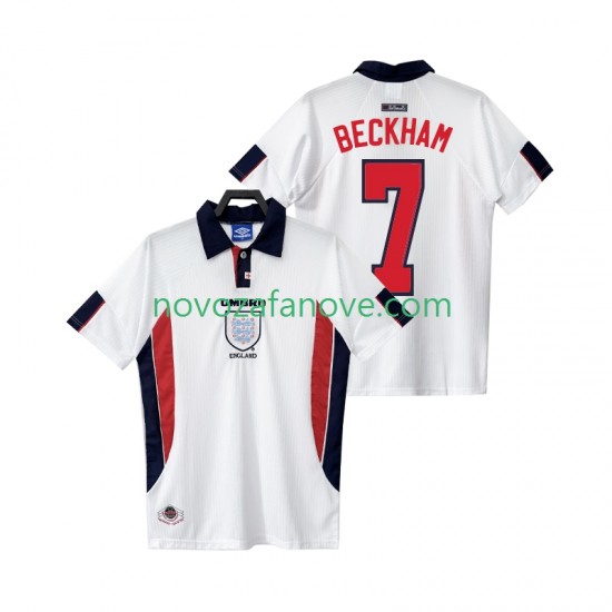 Nogometni Dres Engleska BECKHAM 7 Retro Muški Domaći 1998 Kratkih Rukava