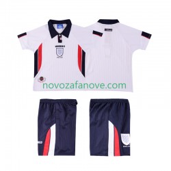 Nogometni Dres Engleska Retro Dječji Domaći 1998 Kratkih Rukava