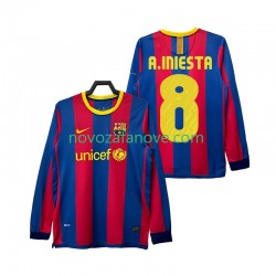 Nogometni Dres FC Barcelona A INIESTA 8 Retro Muški Domaći 2011 2010 Dugim Rukavima