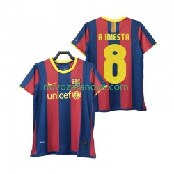 Nogometni Dres FC Barcelona A INIESTA 8 Retro Muški Domaći 2011 2010 Kratkih Rukava