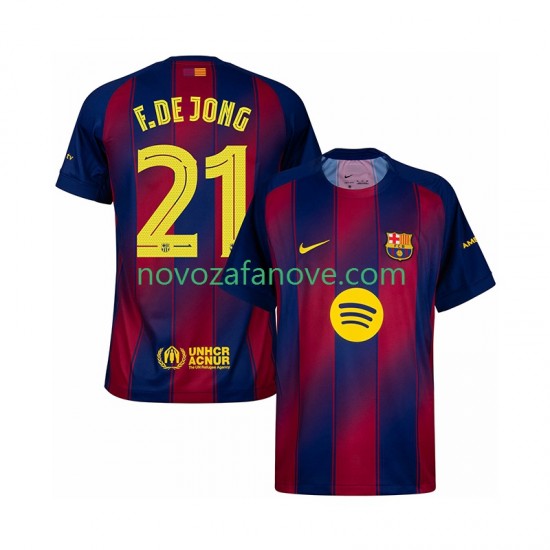 Nogometni Dres FC Barcelona Frenkie de Jong 21 Champions League Muški Domaći 2025-2026 Kratkih Rukava