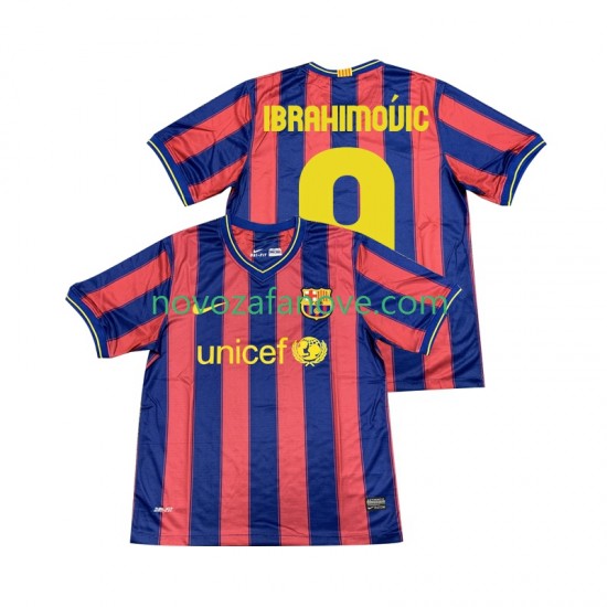 Nogometni Dres FC Barcelona Ibrahimović 9 2009 Retro Muški Domaći 2010 Kratkih Rukava