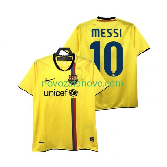 Nogometni Dres FC Barcelona Lionel Messi 10 2009 Retro Muški Gostujući 2008 Kratkih Rukava
