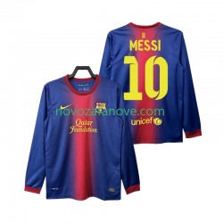 Nogometni Dres FC Barcelona Lionel Messi 10 2012 2013 Retro Muški Domaći Dugim Rukavima