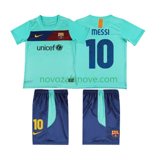 Nogometni Dres FC Barcelona Lionel Messi 10 Retro Dječji Gostujući 2011 2010 Kratkih Rukava