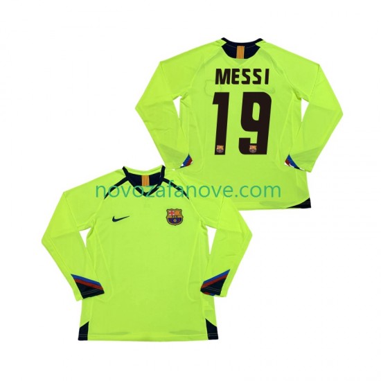 Nogometni Dres FC Barcelona Lionel Messi 19 2005 Retro Muški Gostujući 2006 Dugim Rukavima