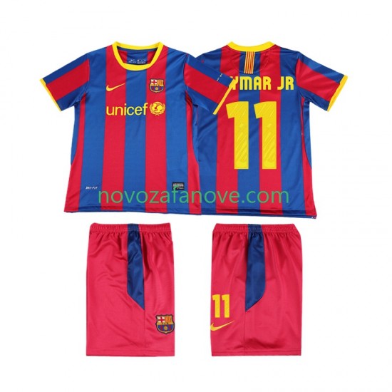 Nogometni Dres FC Barcelona Neymar JR 11 Retro Dječji Domaći 2011 2010 Kratkih Rukava