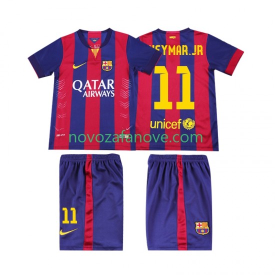 Nogometni Dres FC Barcelona Neymar JR 11 2014 2015 Retro Dječji Domaći Kratkih Rukava