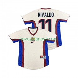 Nogometni Dres FC Barcelona RIVALDO 11 Retro Muški Gostujući 1998 1999 Kratkih Rukava