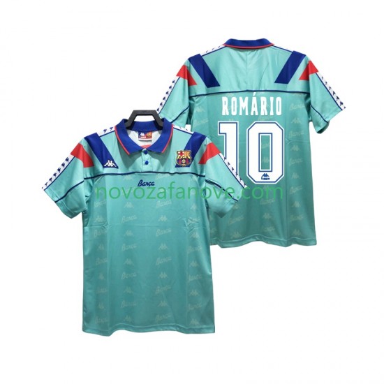 Nogometni Dres FC Barcelona ROMARIO 10 1992 1995 Retro Muški Gostujući Kratkih Rukava