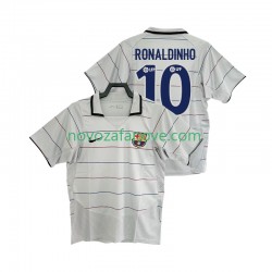 Nogometni Dres FC Barcelona RONALDINHO 10 2003 Retro Muški Gostujući 2004 Kratkih Rukava