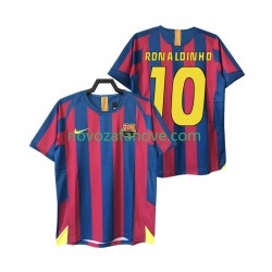 Nogometni Dres FC Barcelona RONALDINHO 10 2005 Retro Muški Domaći 2006 Kratkih Rukava
