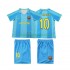 Nogometni Dres FC Barcelona RONALDINHO 10 2007 Retro Dječji Gostujući 2008 Kratkih Rukava