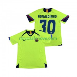 Nogometni Dres FC Barcelona RONALDINHO 30 2005 Retro Muški Gostujući 2006 Kratkih Rukava