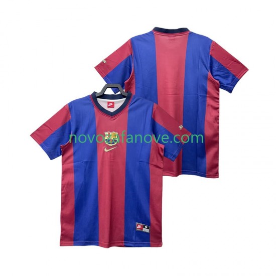 Nogometni Dres FC Barcelona Retro Muški Domaći 1998 1999 Kratkih Rukava