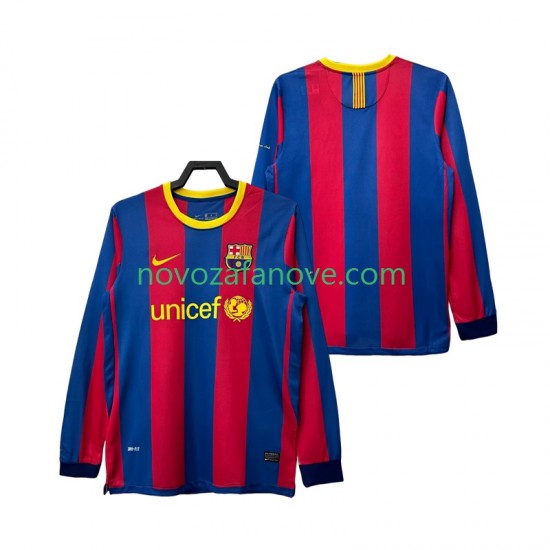 Nogometni Dres FC Barcelona Retro Muški Domaći 2011 2010 Dugim Rukavima