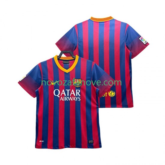 Nogometni Dres FC Barcelona 2013 2014 Retro Muški Domaći Kratkih Rukava