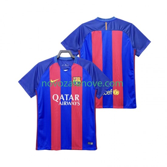 Nogometni Dres FC Barcelona 2016 2017 Retro Muški Domaći Kratkih Rukava