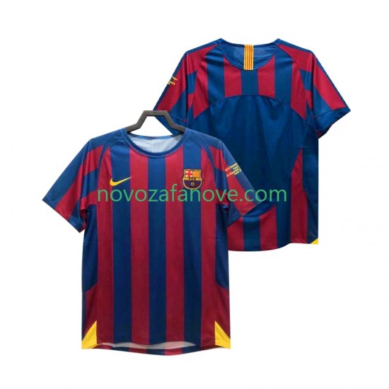 Nogometni Dres FC Barcelona Champions League 2005 Retro Muški Domaći 2006 Kratkih Rukava