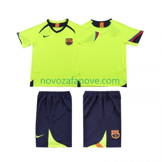 Nogometni Dres FC Barcelona 2005 Retro Dječji Gostujući 2006 Kratkih Rukava