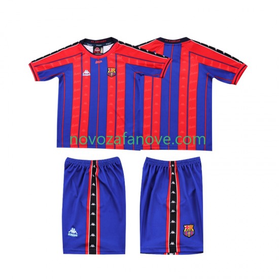 Nogometni Dres FC Barcelona 1997 Retro Dječji Domaći 1998 Kratkih Rukava