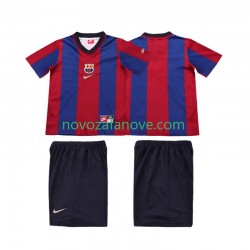 Nogometni Dres FC Barcelona Retro Dječji Domaći 1998 1999 Kratkih Rukava