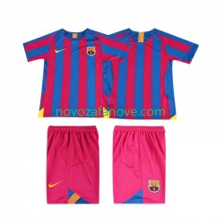 Nogometni Dres FC Barcelona 2005 Retro Dječji Domaći 2006 Kratkih Rukava