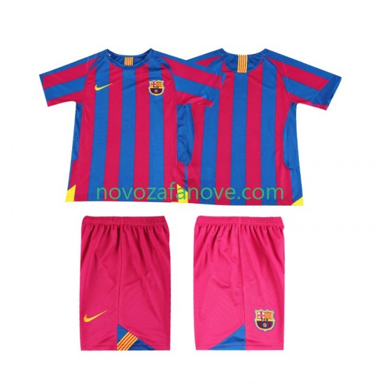 Nogometni Dres FC Barcelona 2005 Retro Dječji Domaći 2006 Kratkih Rukava
